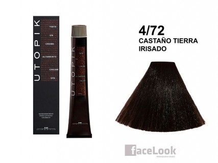 TINTE DE PELO HIPERTIN UTOPIK 4/72 CASTAÑO TIERRA IRISADO