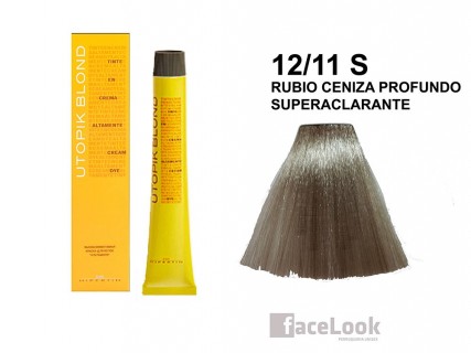 TINTE DE PELO HIPERTIN UTOPIK BLOND 12/11S RUBIO CENIZA PROFUNDO SUPERACLARANTE