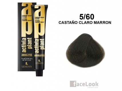 LENDAN TINTE ACTIVIA PLANT ABSOLUTES 5/60 CASTAÑO CLARO MARRON 70 ML.