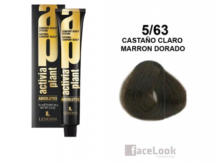 LENDAN TINTE ACTIVIA PLANT ABSOLUTES 5/63 CASTAÑO CLARO MARRON DORADO 70 ML.