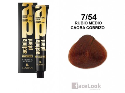 LENDAN TINTE ACTIVIA PLANT ABSOLUTES 7/54 RUBIO MEDIO CAOBA COBRIZO 70 ML.