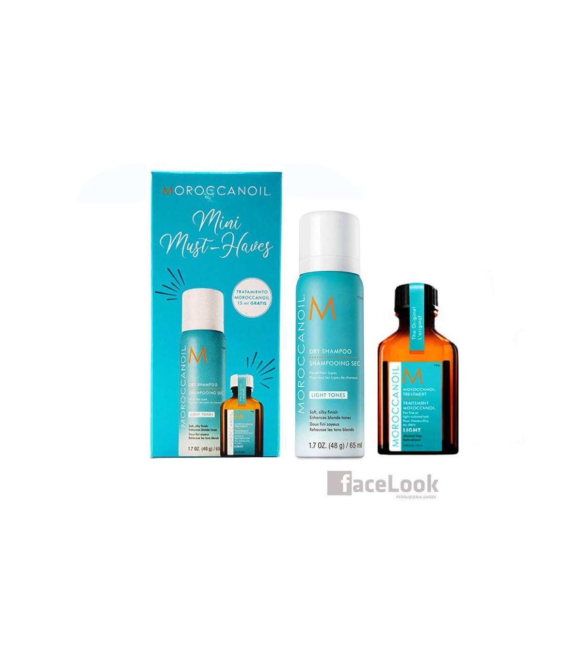 MOROCCANOIL CHAMPU EN SECO TONOS CLAROS MAS ACEITE DE ARGAN LIGHT DE REGALO