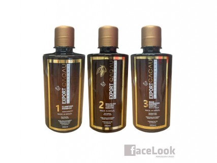 PACK ALISADO BRASILEÑO EXPORT CACAU 3 PRODUCTOS 350 ML.