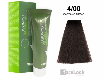 YUNSEY TINTE FREE AMMONIA 4/00 CASTAÑO MEDIO 100 ML.